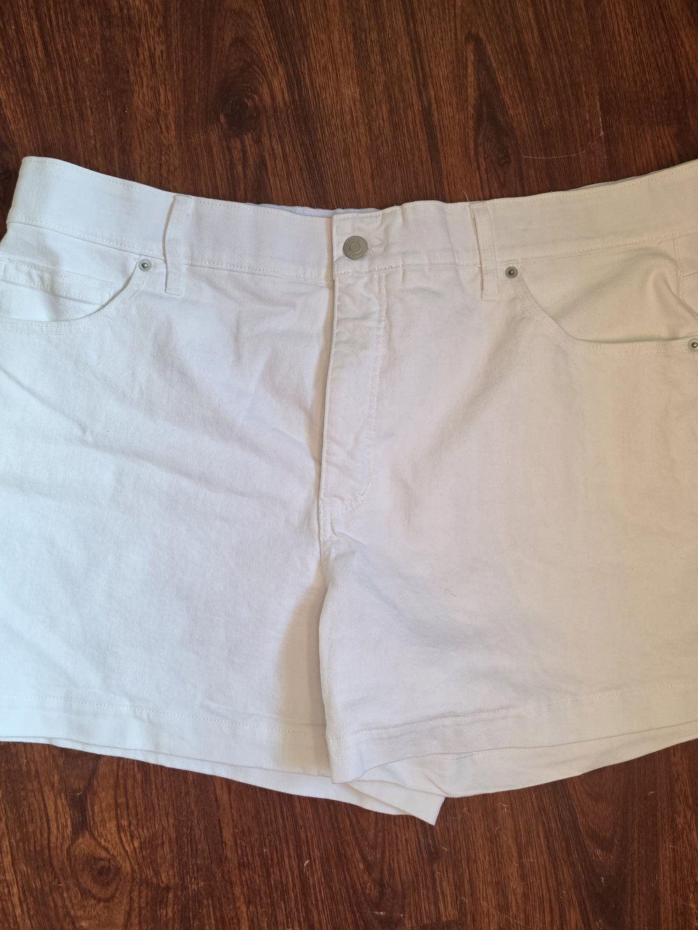 Terra & Sky White Denim Jean Shorts